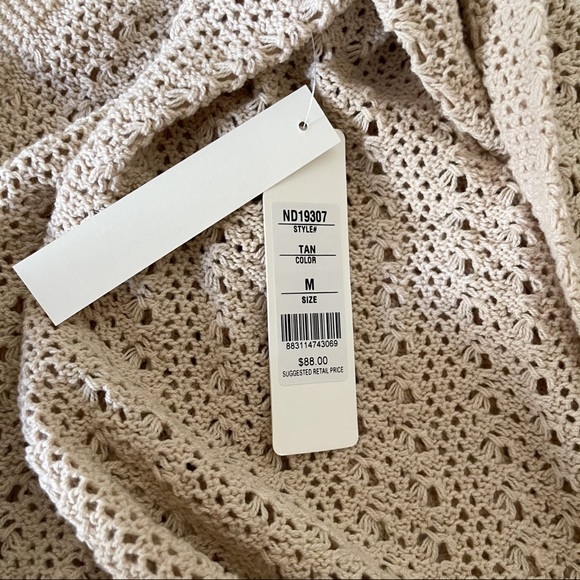 NWT Andrea Jovine Cream Beige Crochet Jacket - Picture 9 of 11